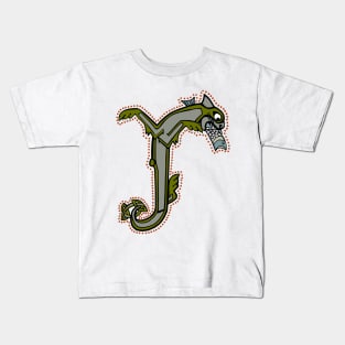 Celtic Cat Letter J Kids T-Shirt